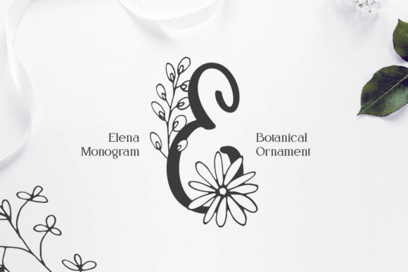 Angelina Monogram Font for Handmade Products and Wedding Stationery