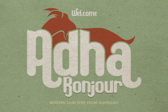 Bonjour Adha: A Modern Sans Serif Font with Vintage Charm for Crafters