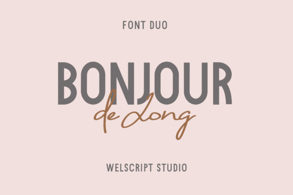 Bonjour De Jong: A Modern Duo Font That Blends Script and Sans Serif