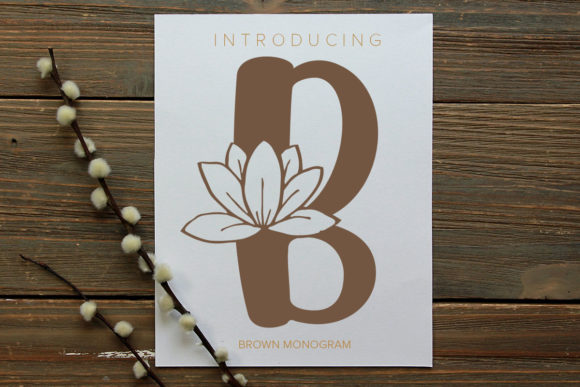 Brown Monogram: A Decorative Font for Handmade Labels, Wedding Invitations, and Shop Branding