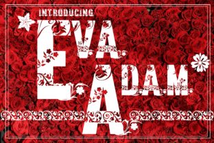 Eva and Adam: A Decorative Flower Font for Standout Marketing