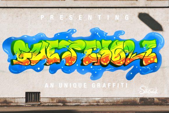 Guetemole: A Graffiti Decorative Font Tested for Brand Use