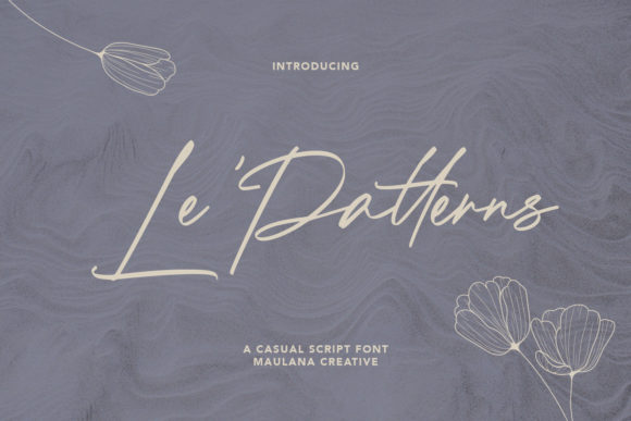 Le Patterns Font for Handmade Products and Craft Sales