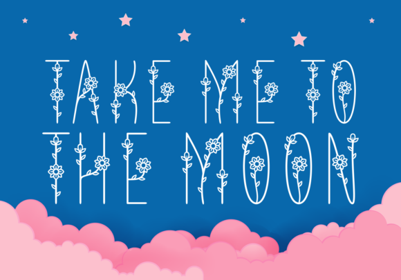 Take Me to the Moon: A Decorative Font for Editorial Design